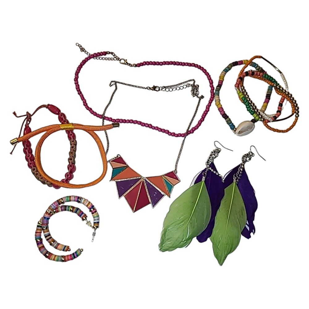11 Piece Colorful Fun Summertime Fashion Jewelry Lot